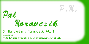 pal moravcsik business card